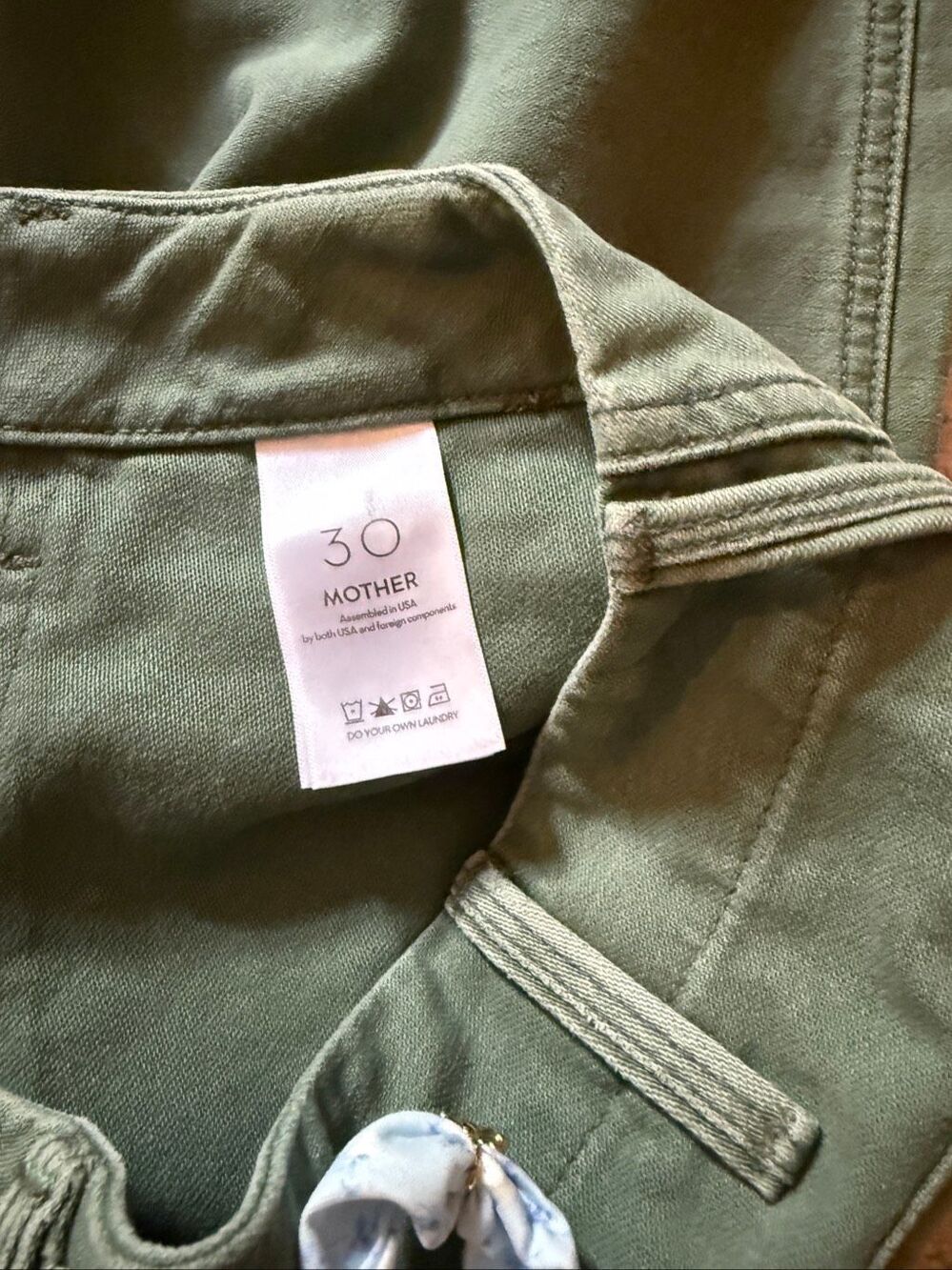 Mother Patch Pocket Private Ankle Fray in Roger That Size 30 - Picture 13 of 14